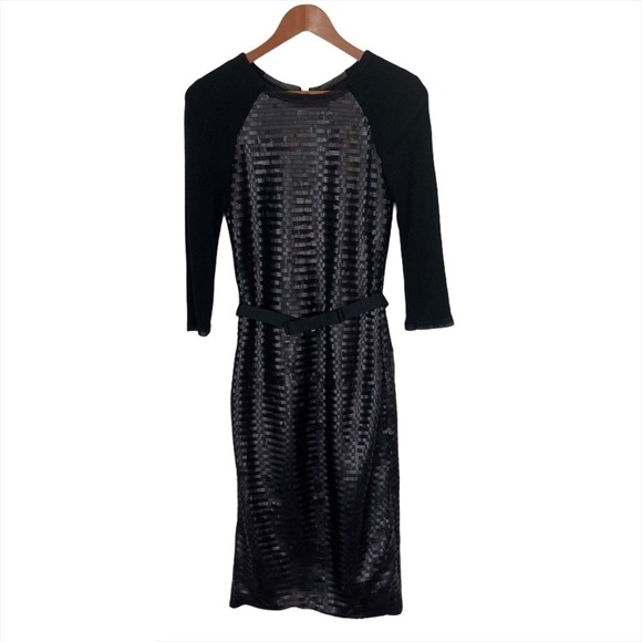 KAREN MILLEN Sequin Paillette Midi Sheath Dress - Picture 4 of 11